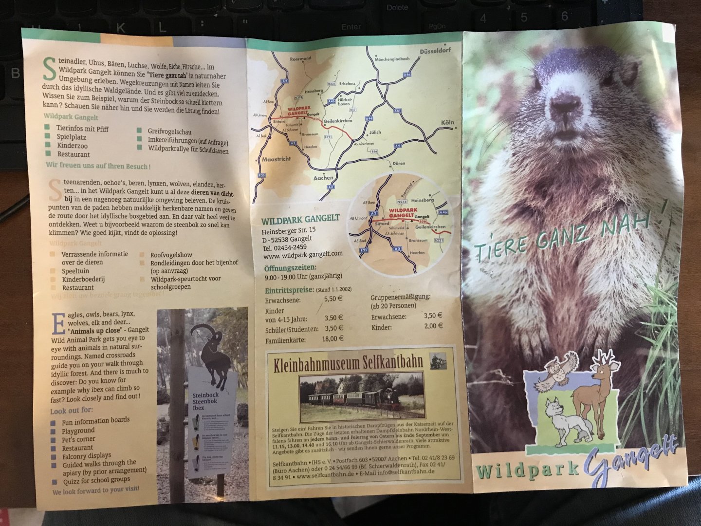 Brochure front circa 2003.