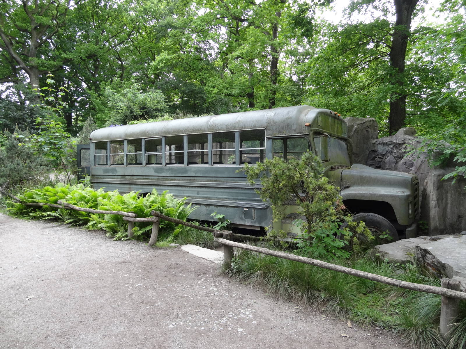 Broken down school bus