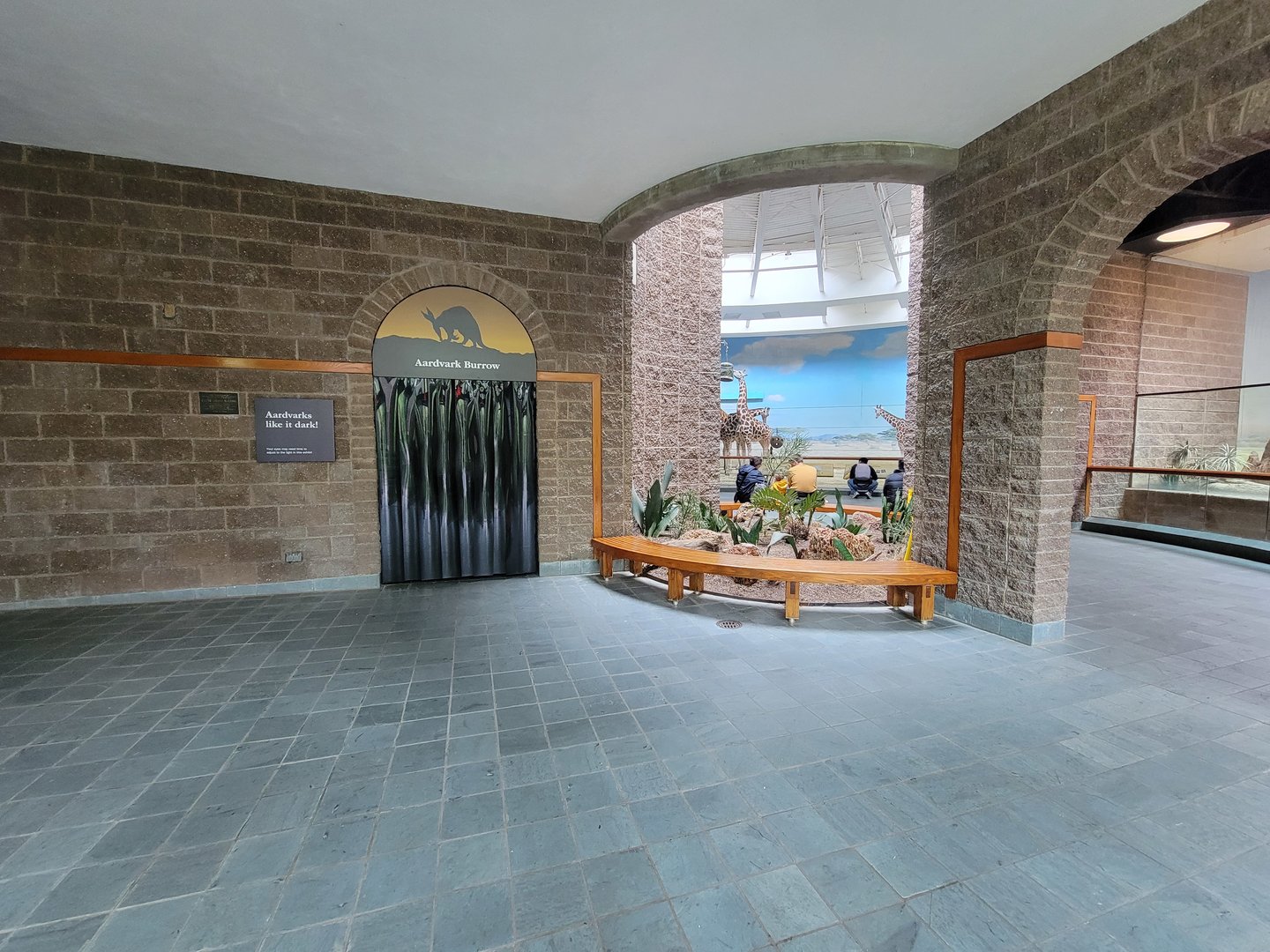 Bronx - Africa Trail, inside entrance to Carter Giraffe Building