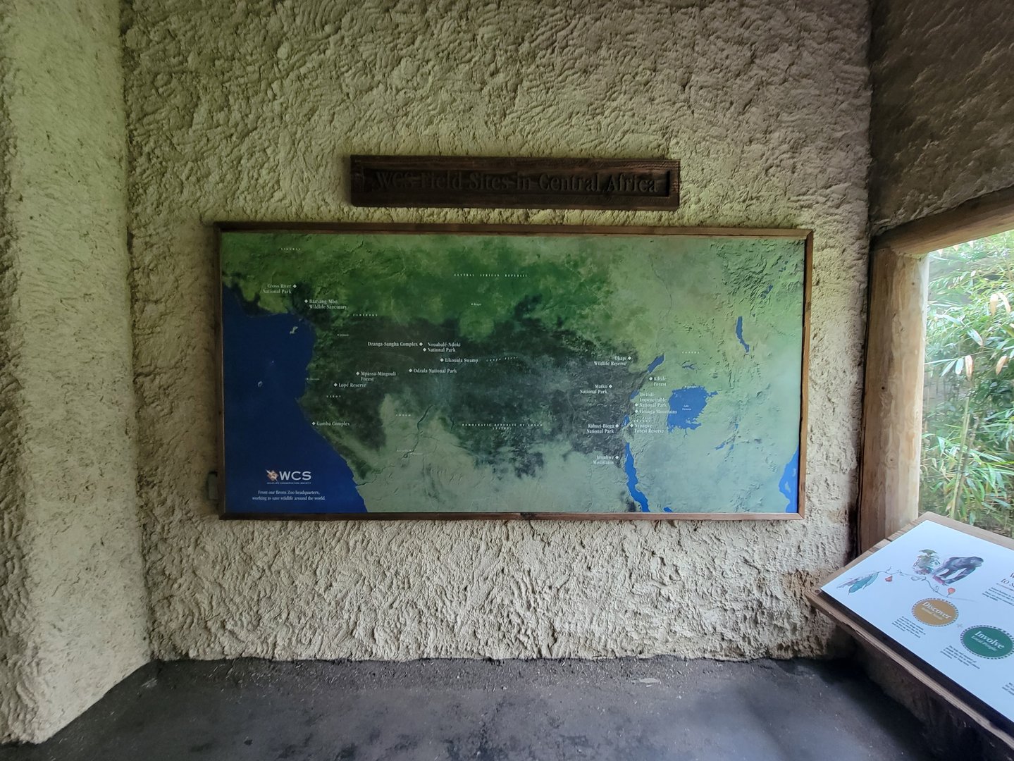 Bronx - Congo, WCS Field Sites in central Africa map, in "Forest Edge View"