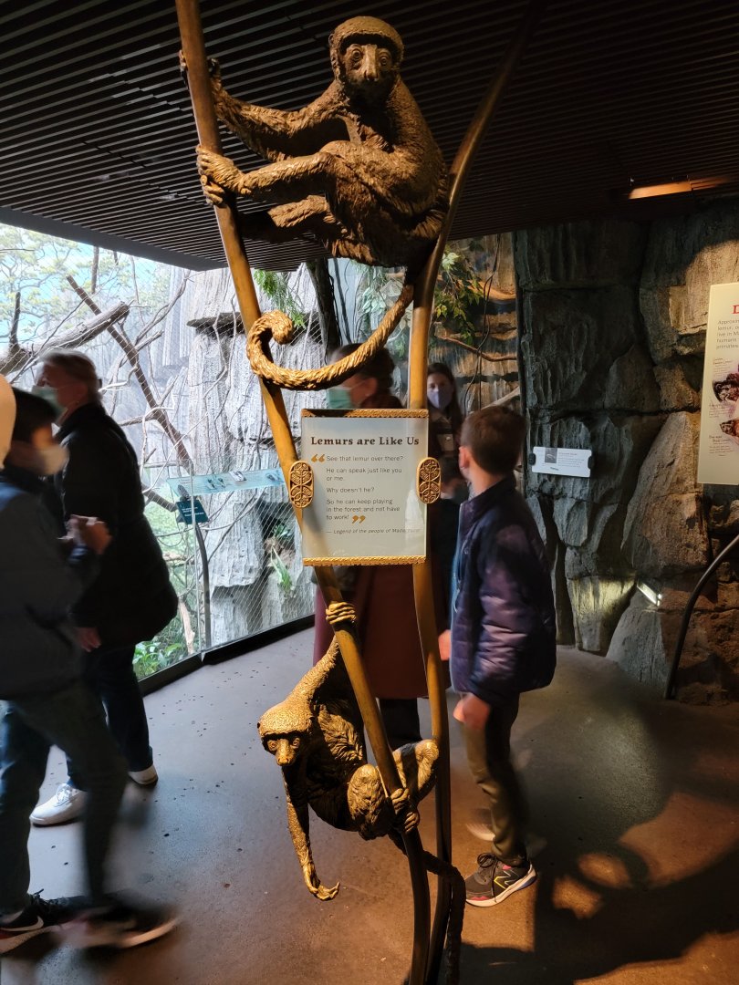 Bronx - Madagascar - Lemur statue