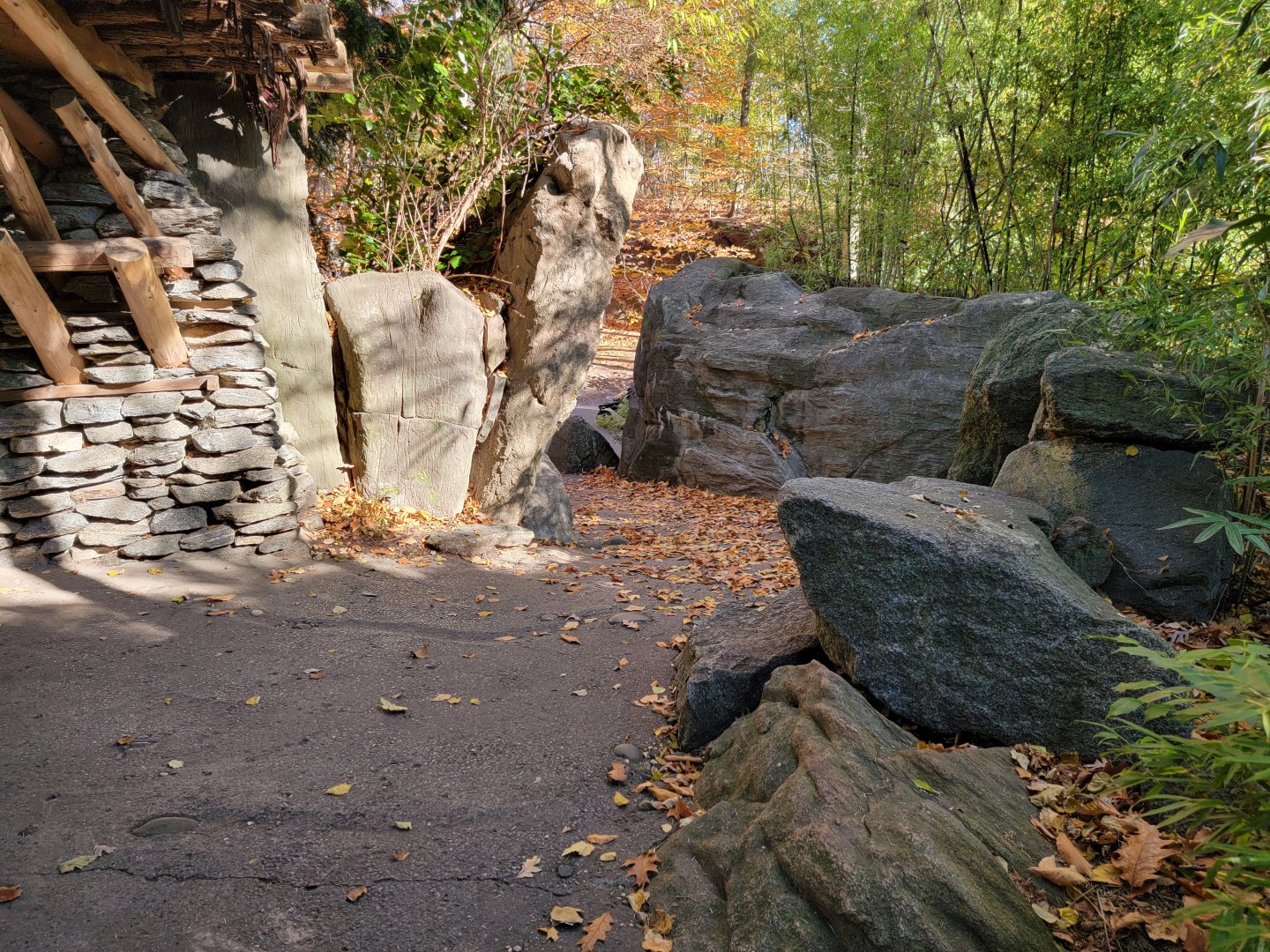 Bronx - Snow Leopard exhibit, path to/from right end of Snow Leopard exhibits