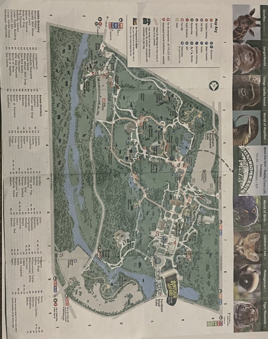 Bronx Zoo Map Spring 2013