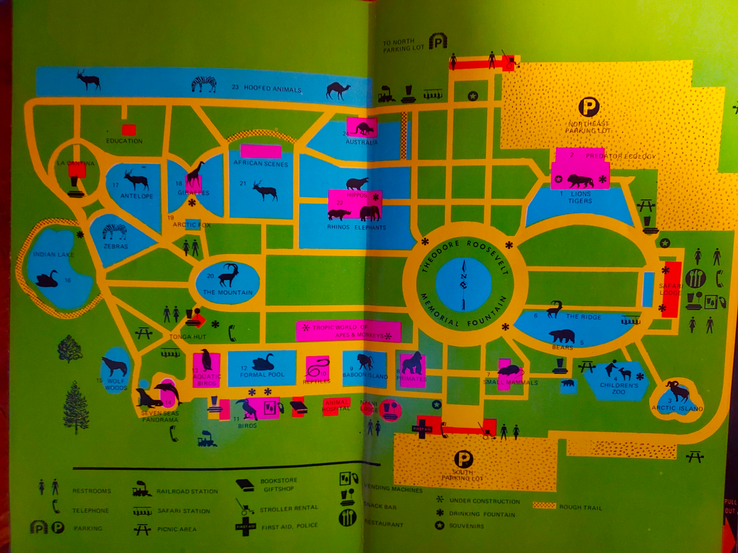 Brookfield Zoo Map, 1980