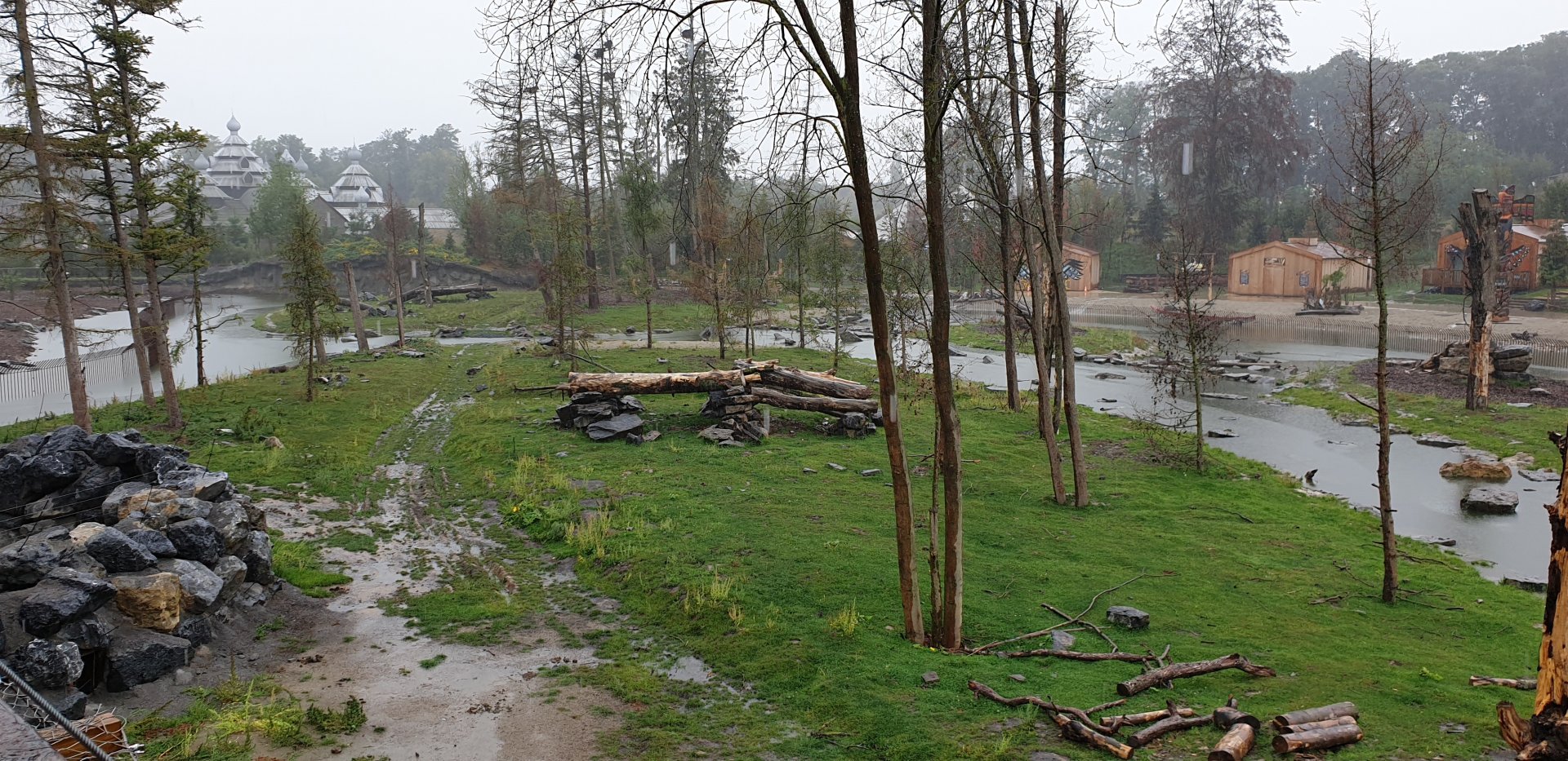 Brown and Black bear enclosure