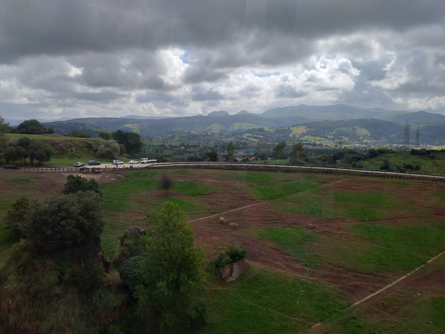 Bruchell's zebra exhibit from cable car-Cabarceno (2019)