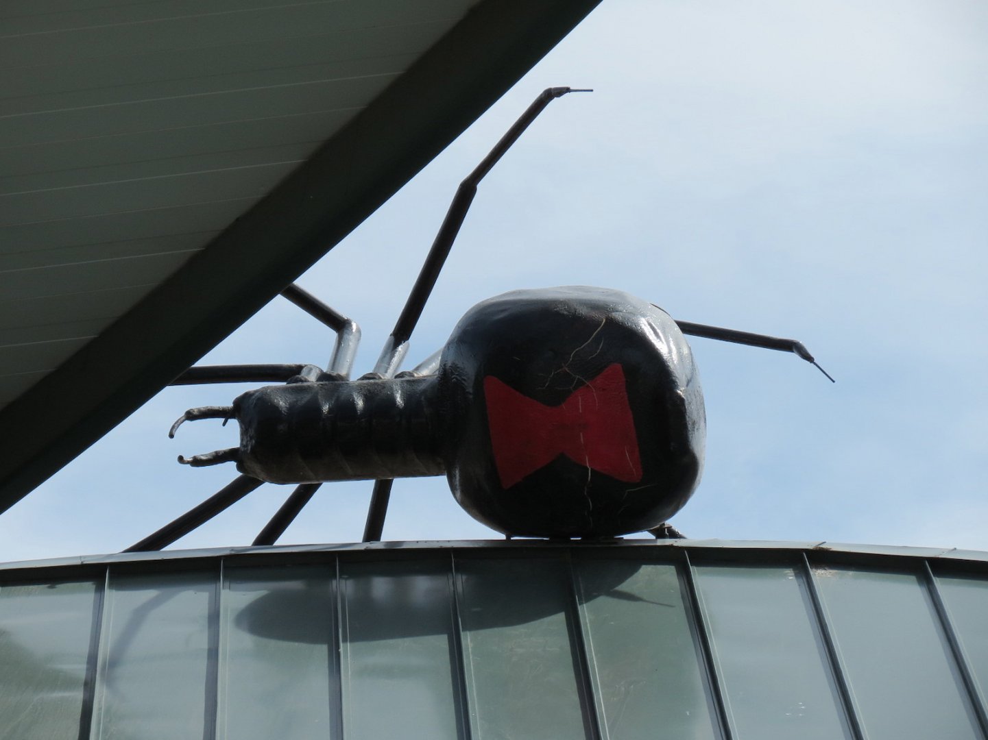 Bugarium - Exterior - Black Widow Sculpture
