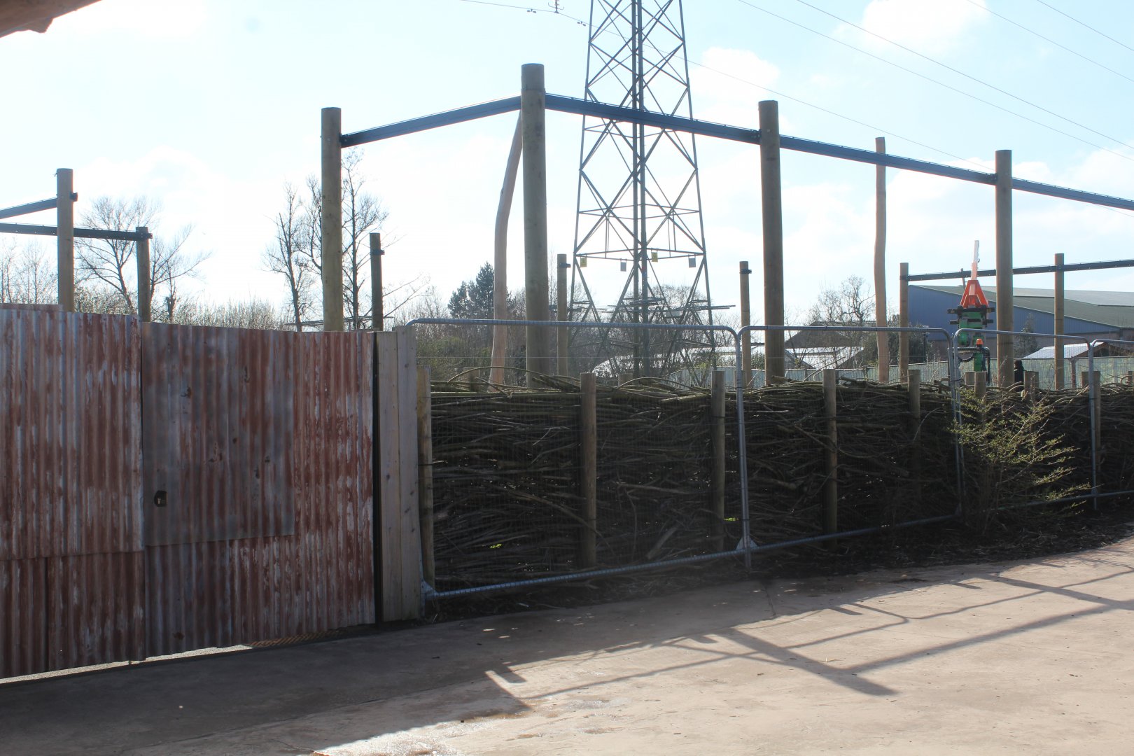 Building the Peafowl Aviary, Chester Zoo 18th March 2022