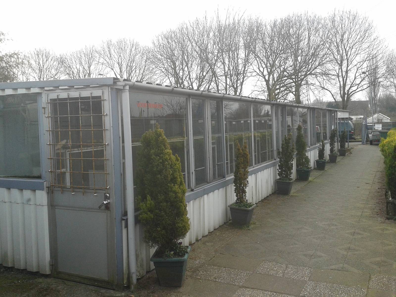 building with inside aviaries