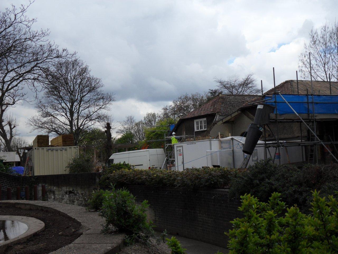 Building work for new tiger enclosure