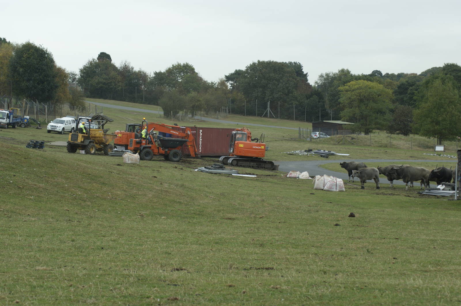 Building work in Asian drive through