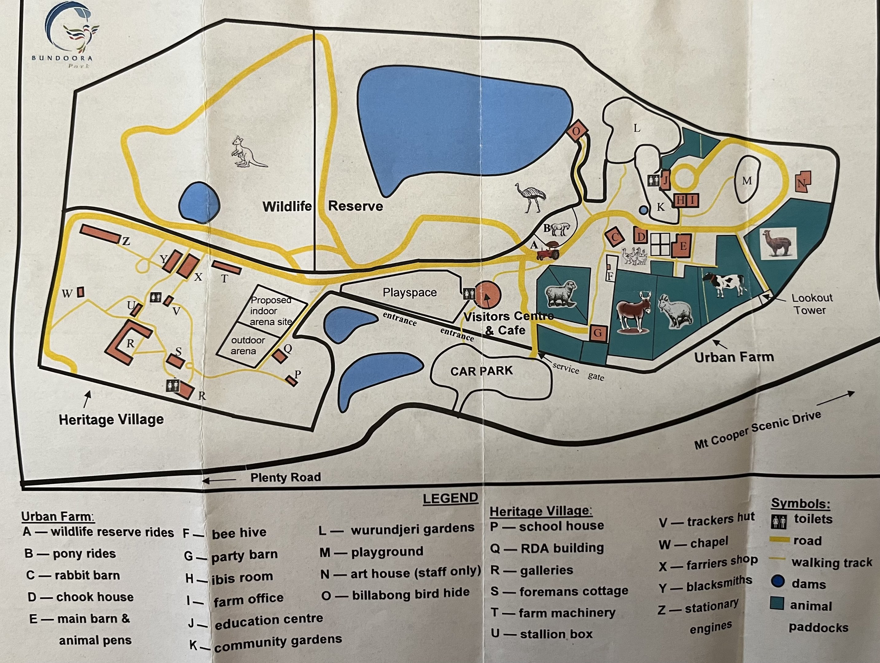 Bundoora Park Map - 2012
