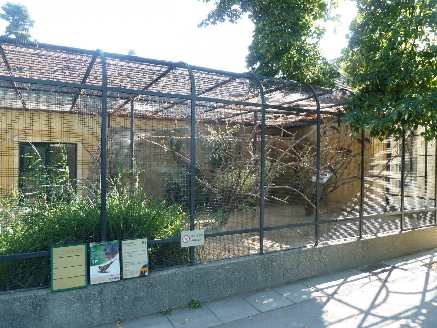 Burrowing parrot aviary