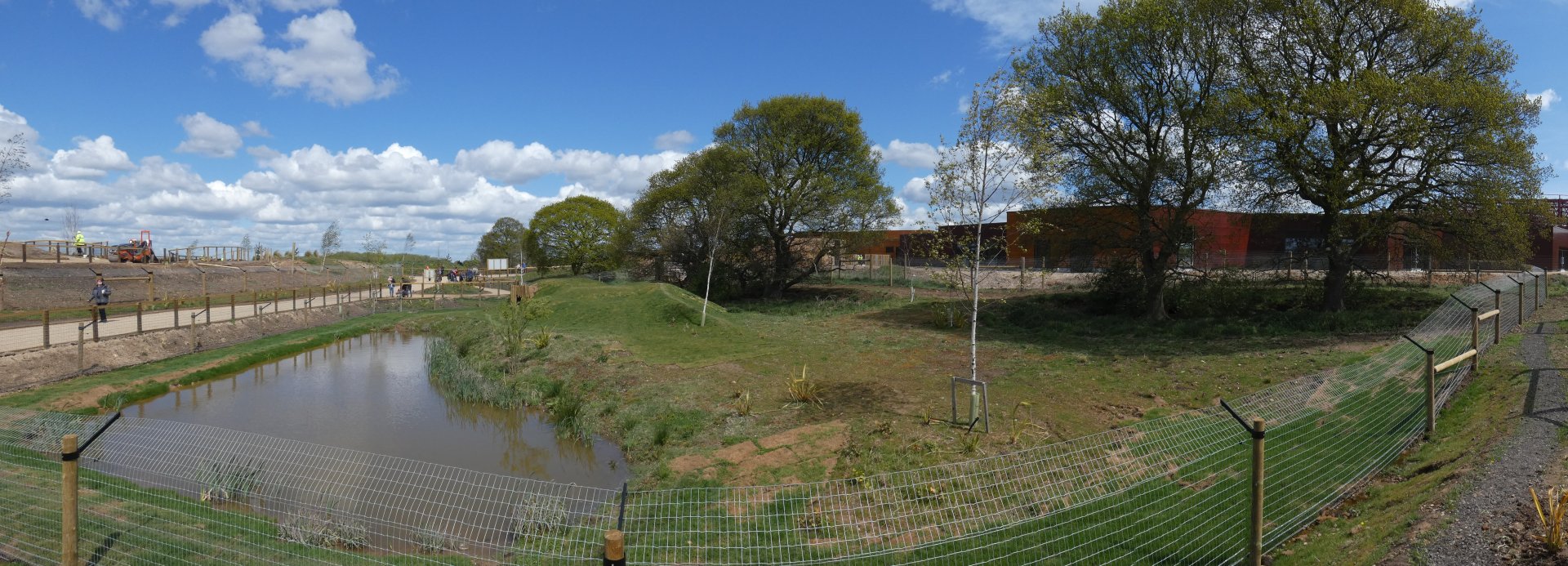 Bush dog enclosure panorama