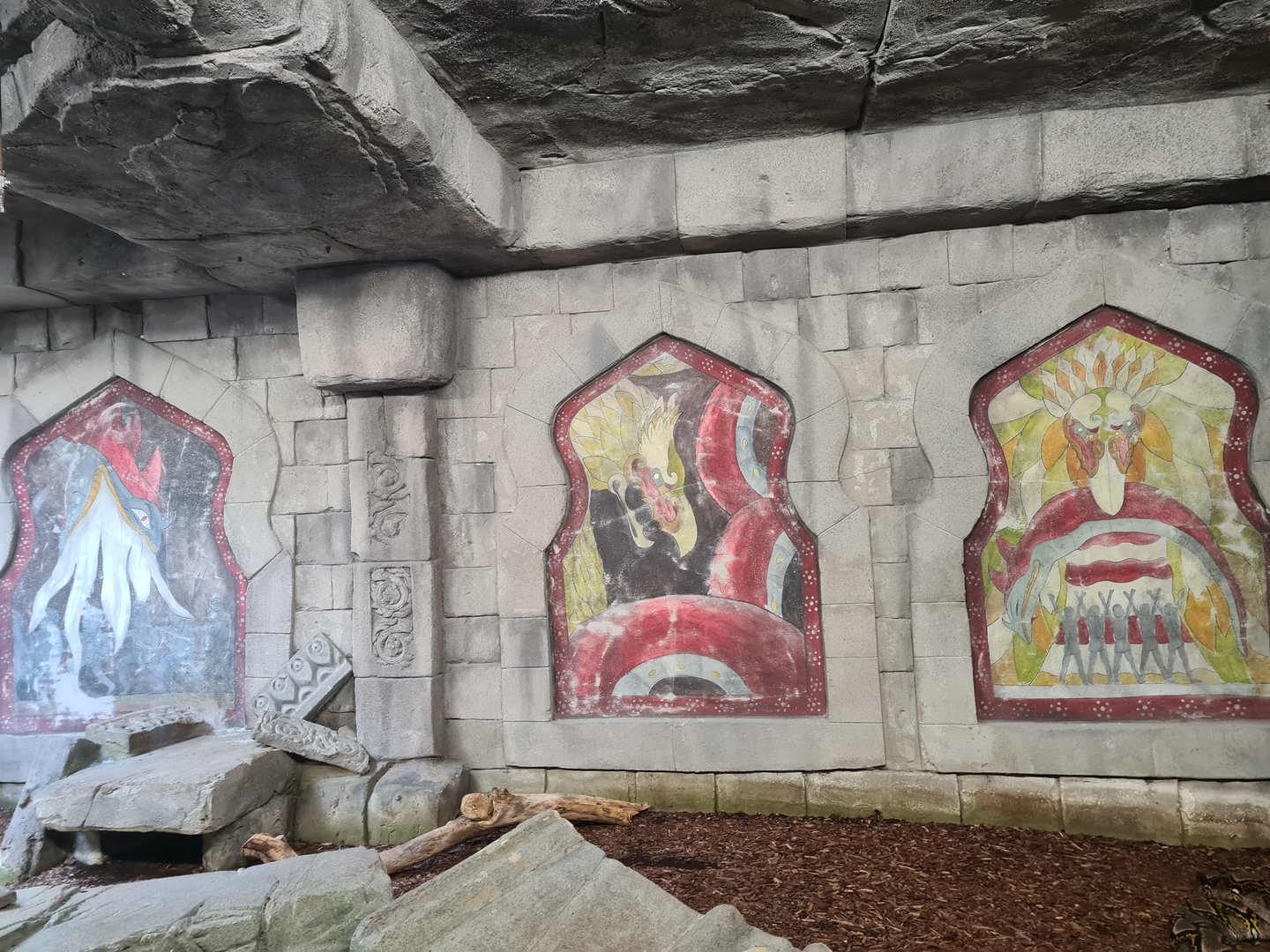 Butterfly temple - Murals in Python enclosure