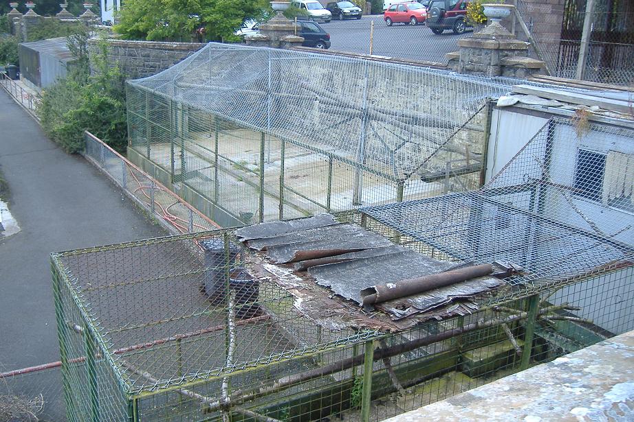 cages in the old Belfast Zoo