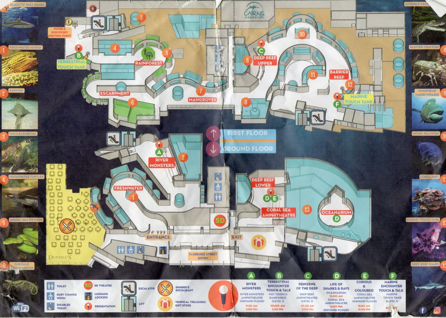 Cairns Aquarium Map, 2019