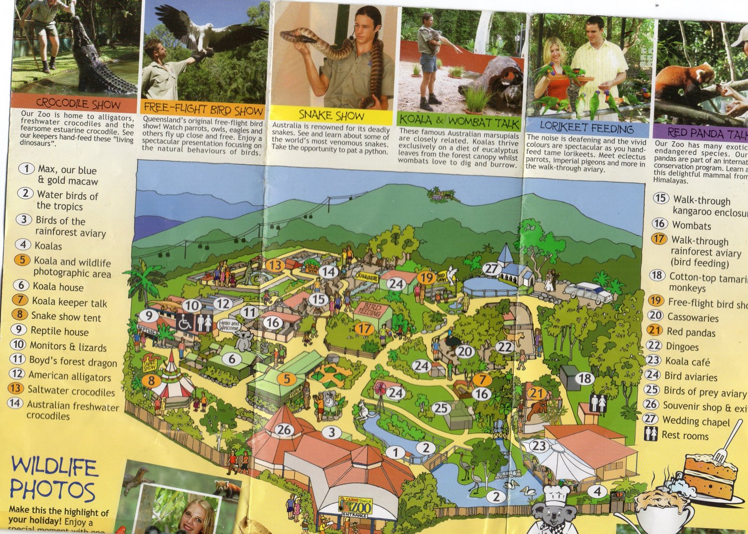 Cairns Tropical Zoo Map, 2006
