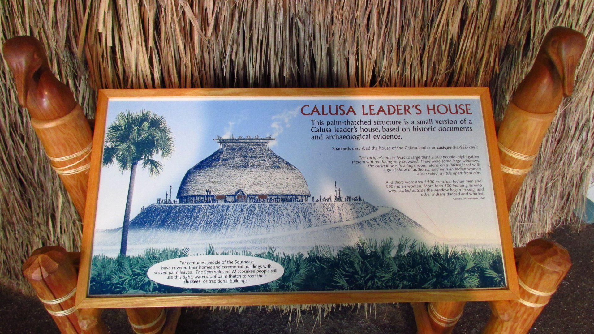 Calusa Leader's House Sign