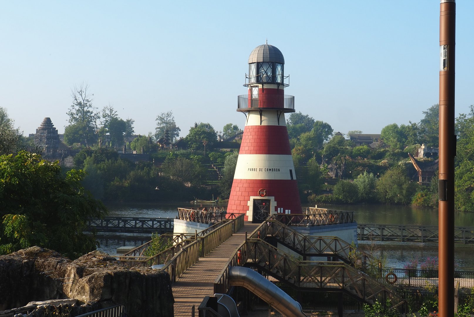 Cambron-by-the-Sea Lighthouse, with The Kingdom of Ganesha in the background, 2021-09-03