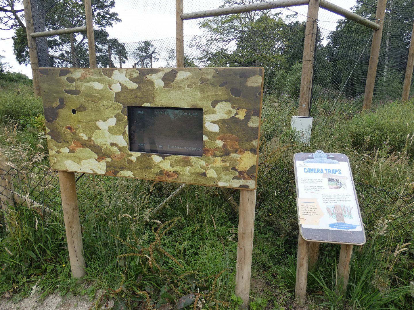 Camera trap education signage