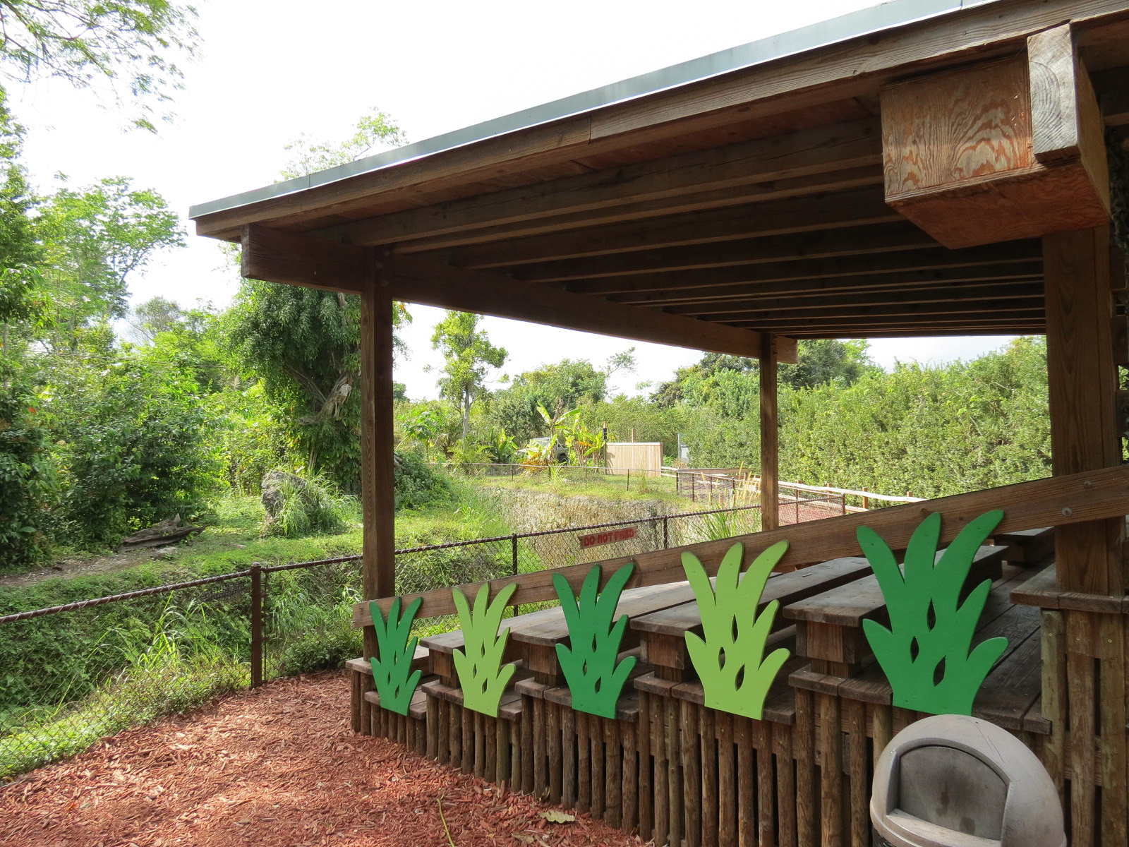 Cameroon Jungle (Gorilla Exhibit) - Viewing Area, Dry Moat, Exhibit Beyond