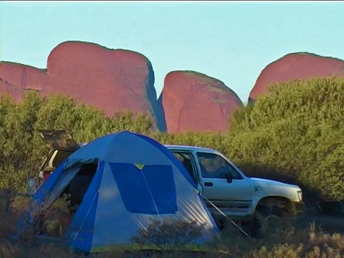 Camping near Kata Tjuta.   (The Olgas)
