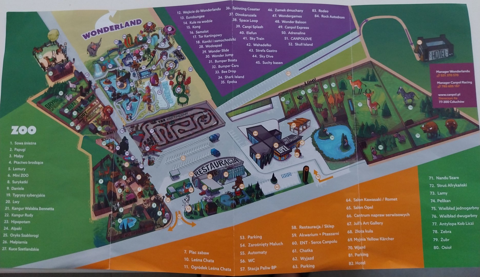 Canpol Zoo CzLuchow - Zoo map