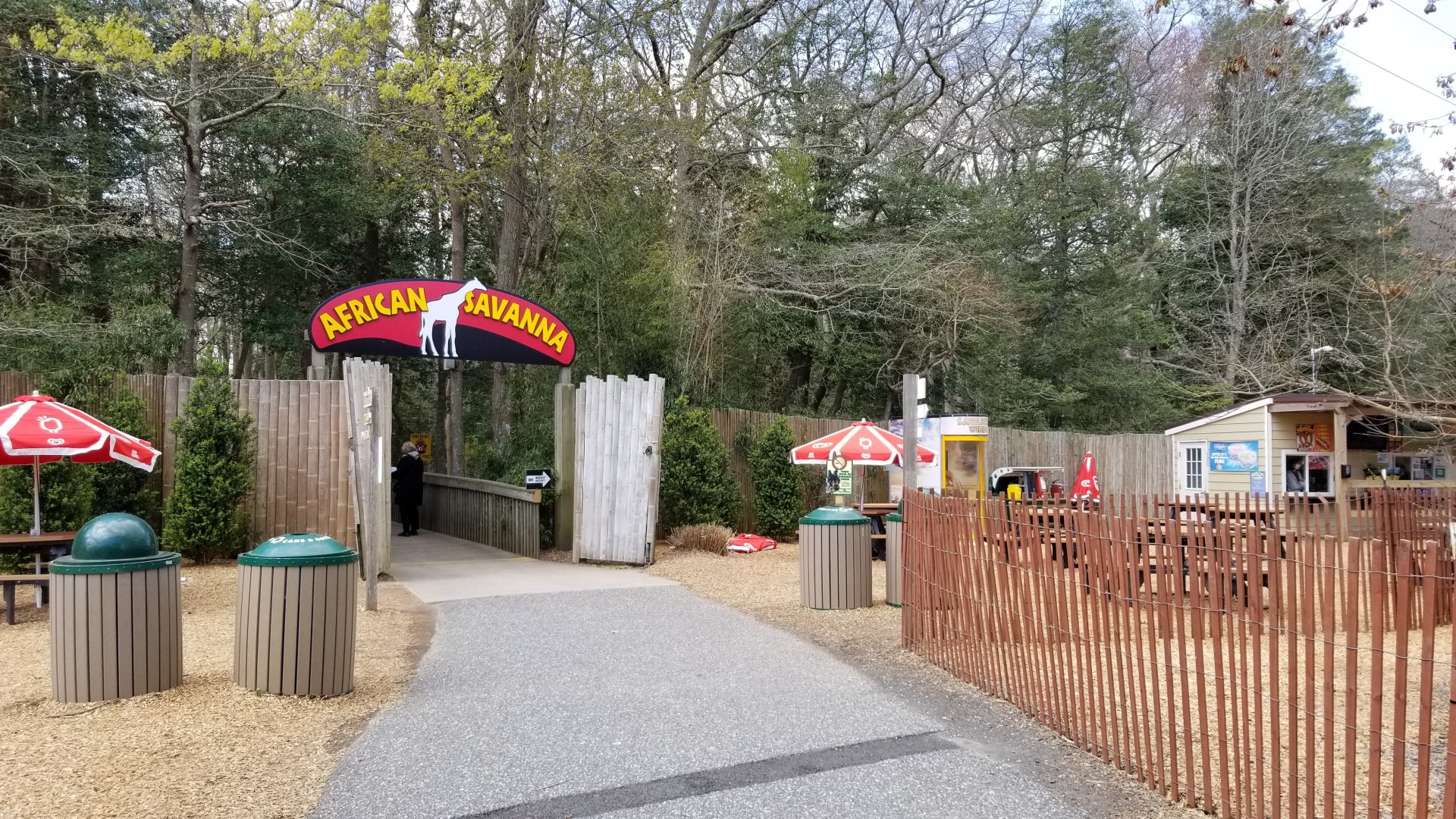 Cape May - Food shack, tables, African Savanna entrance