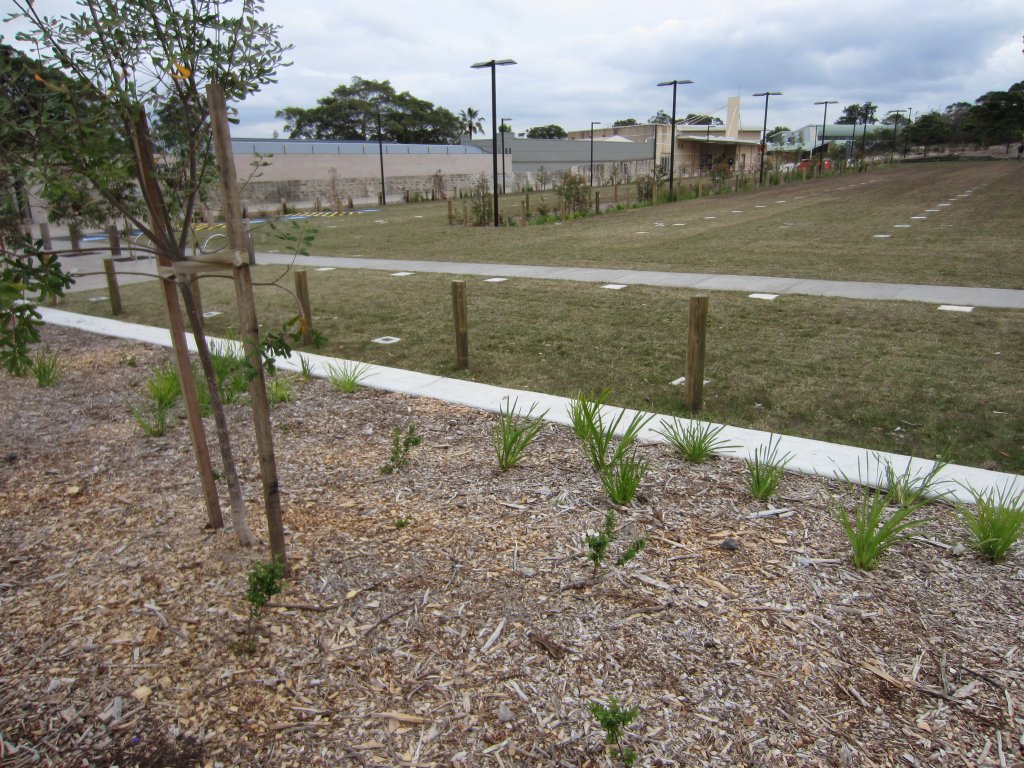 Carpark next to the entry