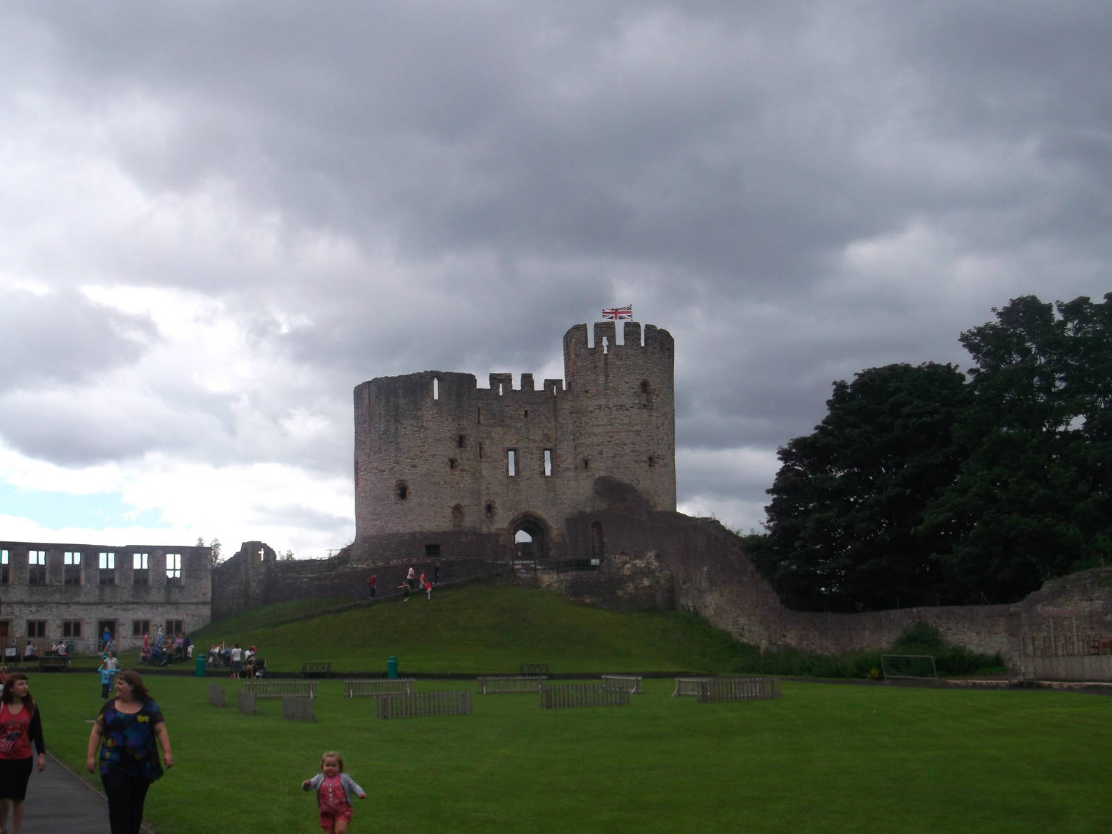 Castle Courtyard And Keep