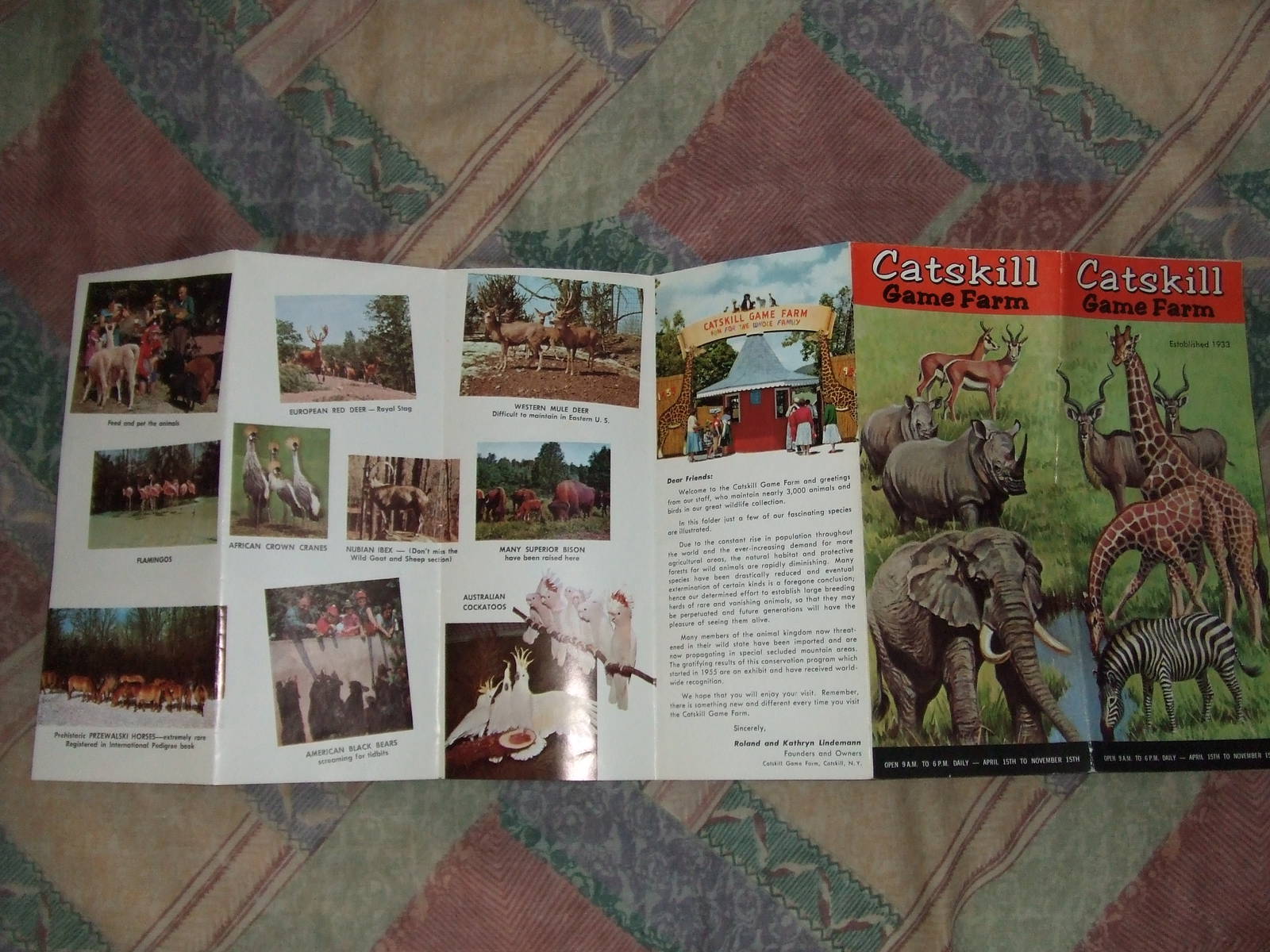 Catskill Game Farm map 1970's