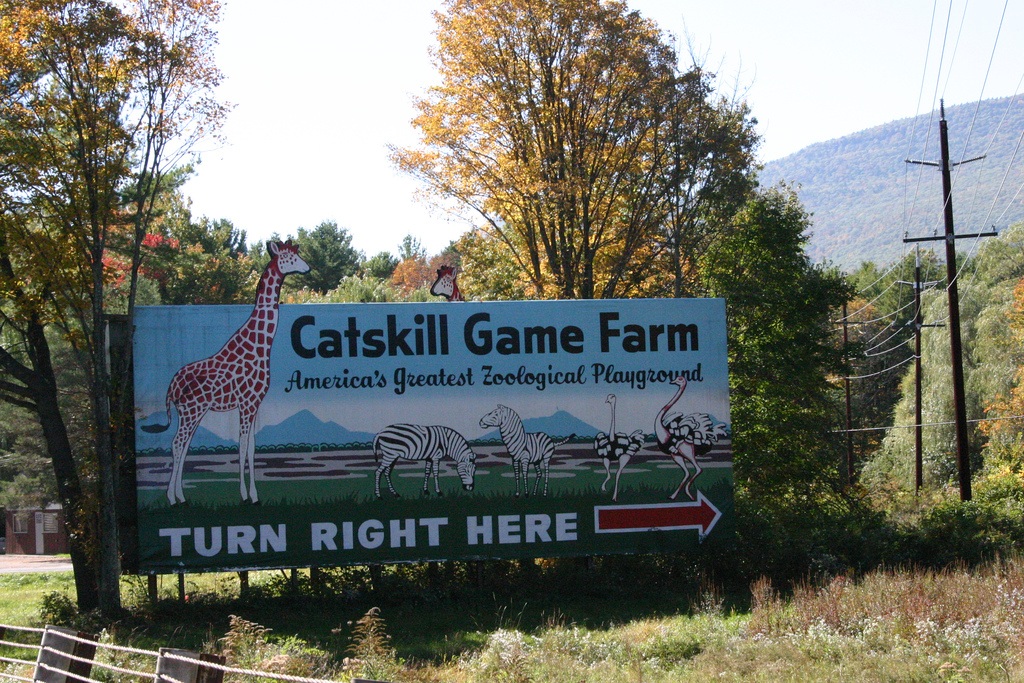 Catskill Game Farm sign