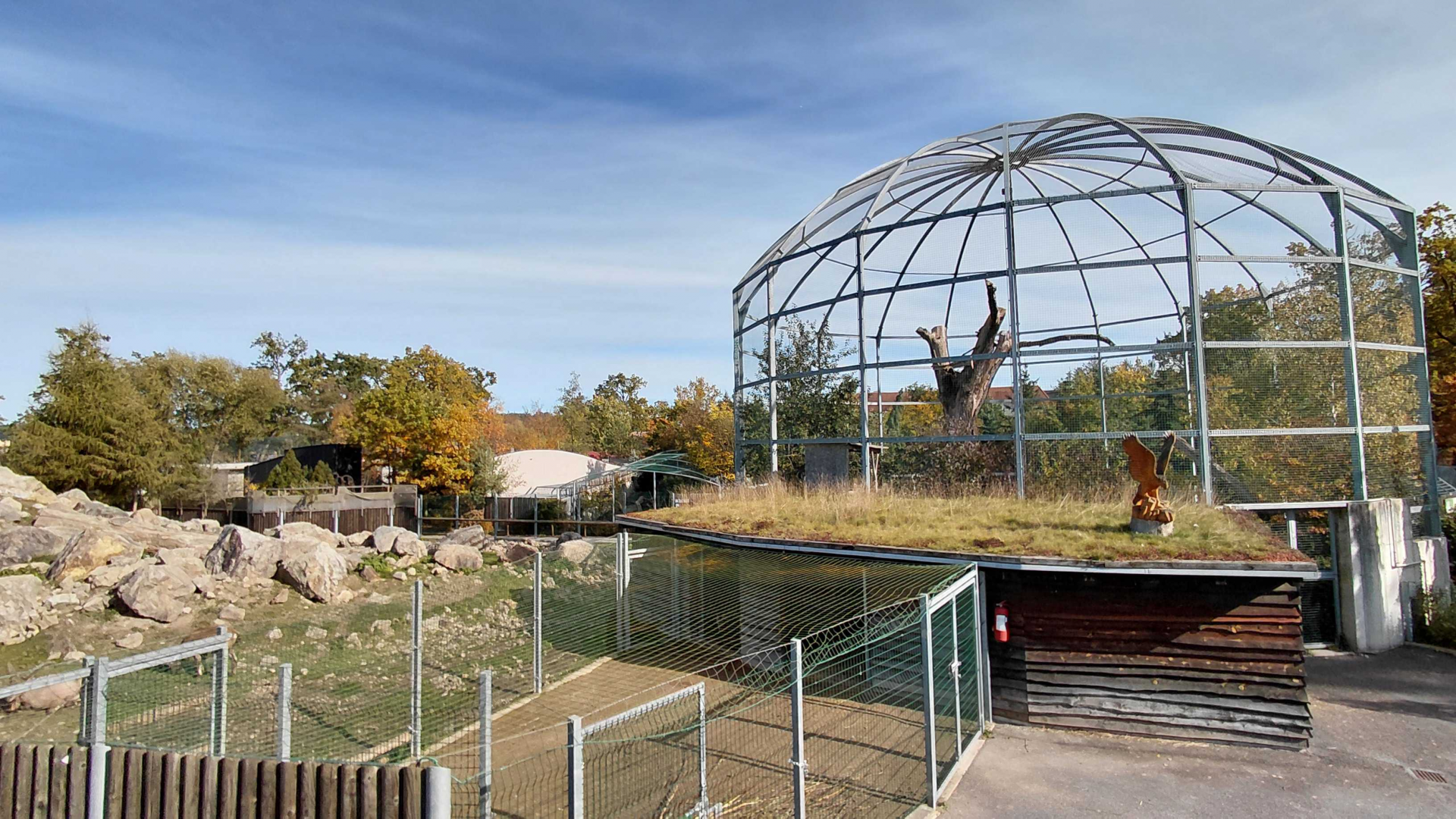 Caucasian tur exhibit + eagle aviary