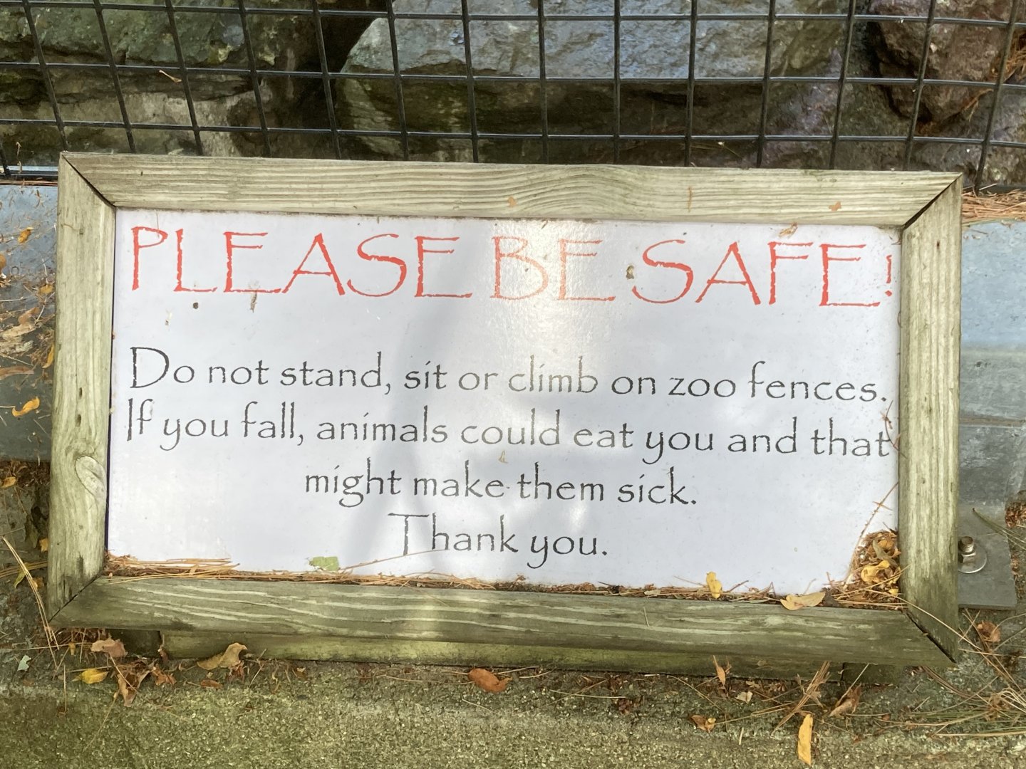 Caution: Animals May Eat You