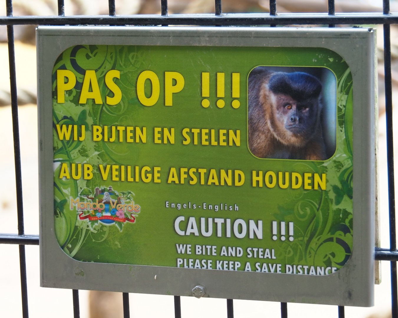 Caution we bite and steal sign (Aug 28th, 2018)