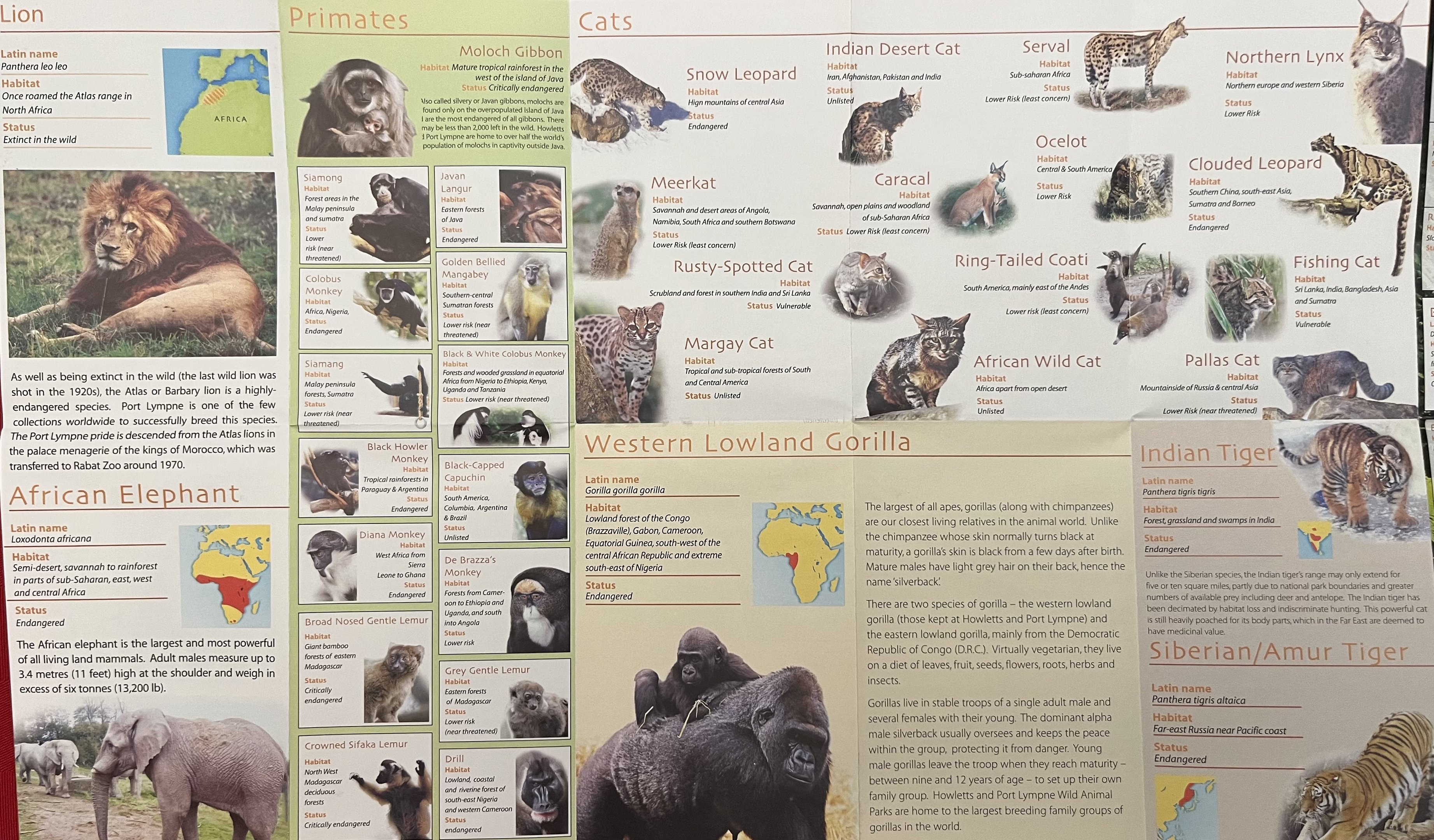 Checklist of Major Species - 2009