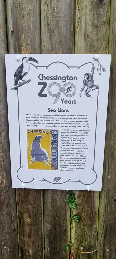 Chessington zoo 90 years history sign