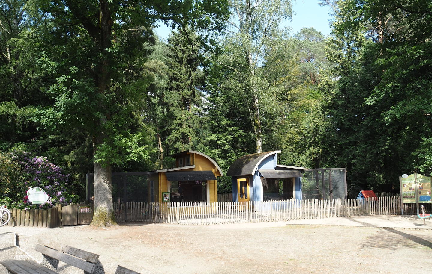 Chicken aviaries behind the playground, 2024-05-23
