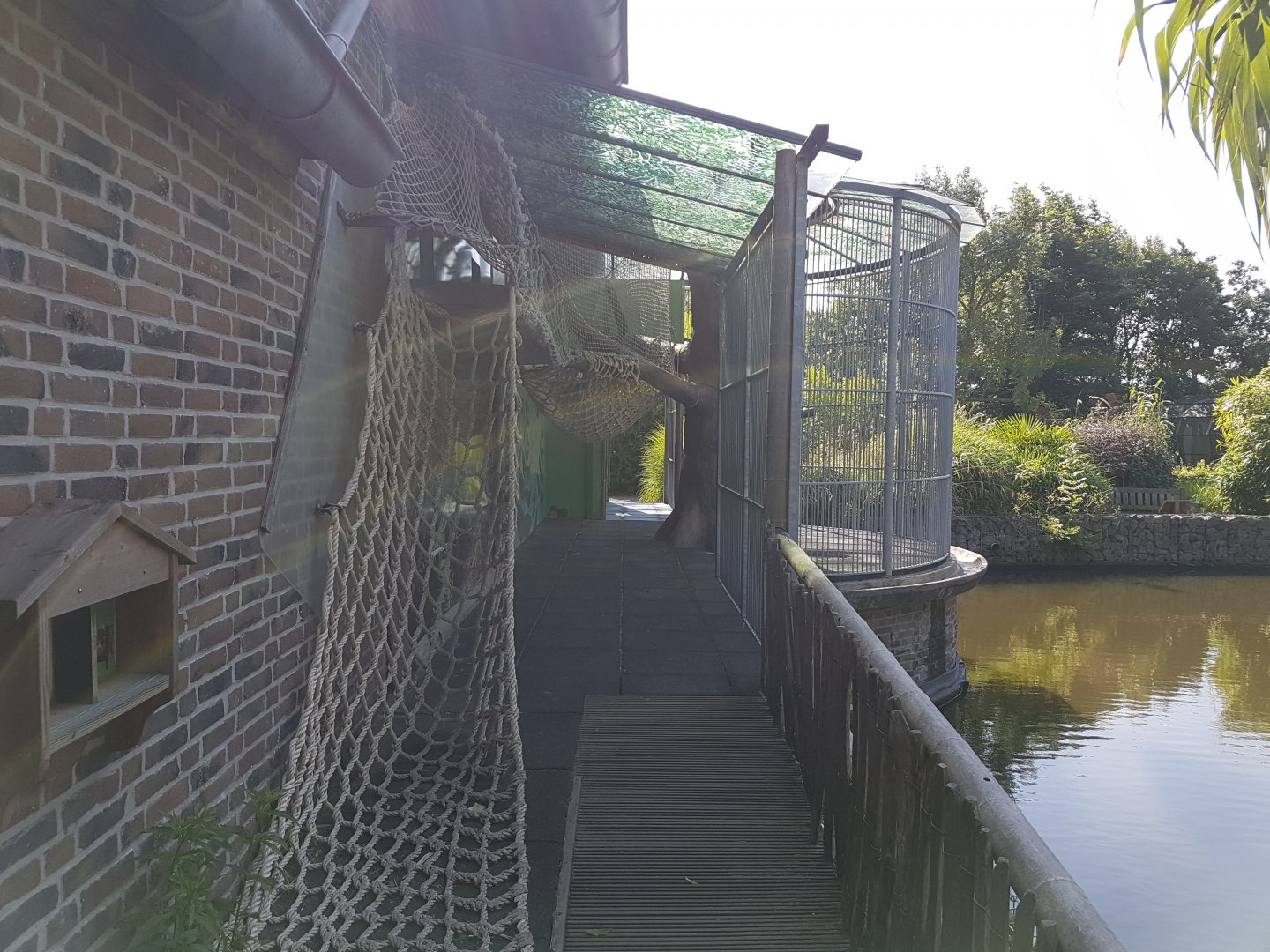 Children climbing-place inside old monkey-cage