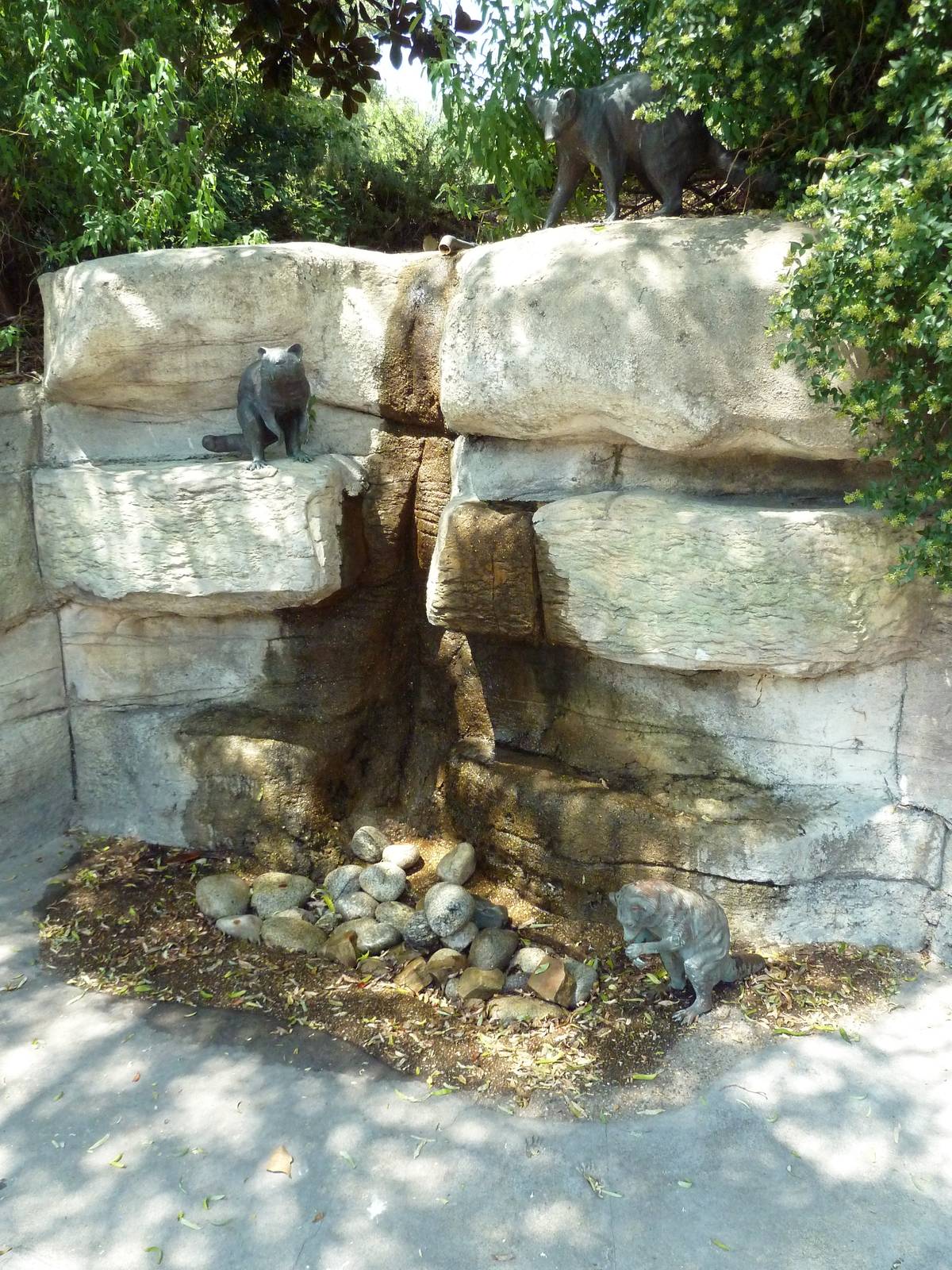 Children's Zoo - Raccoon Statues