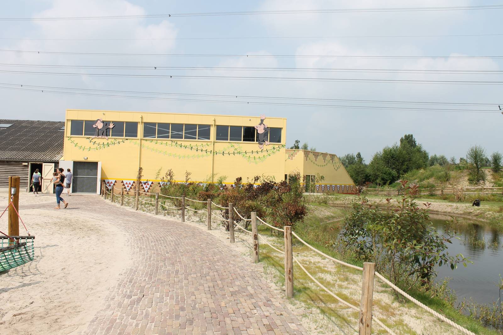 Chimp-house and outdoor enclosure