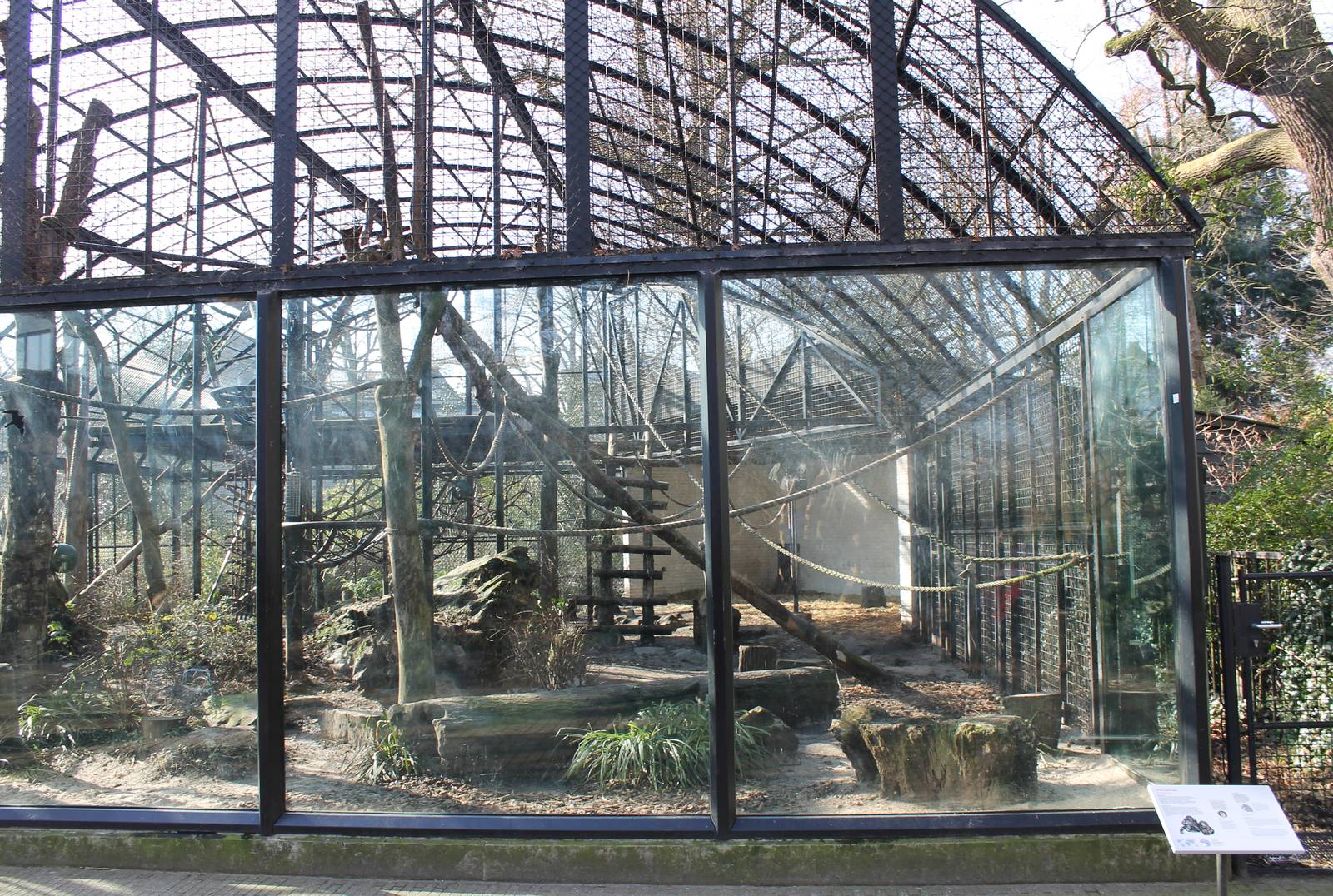 Chimp outdoor enclosure