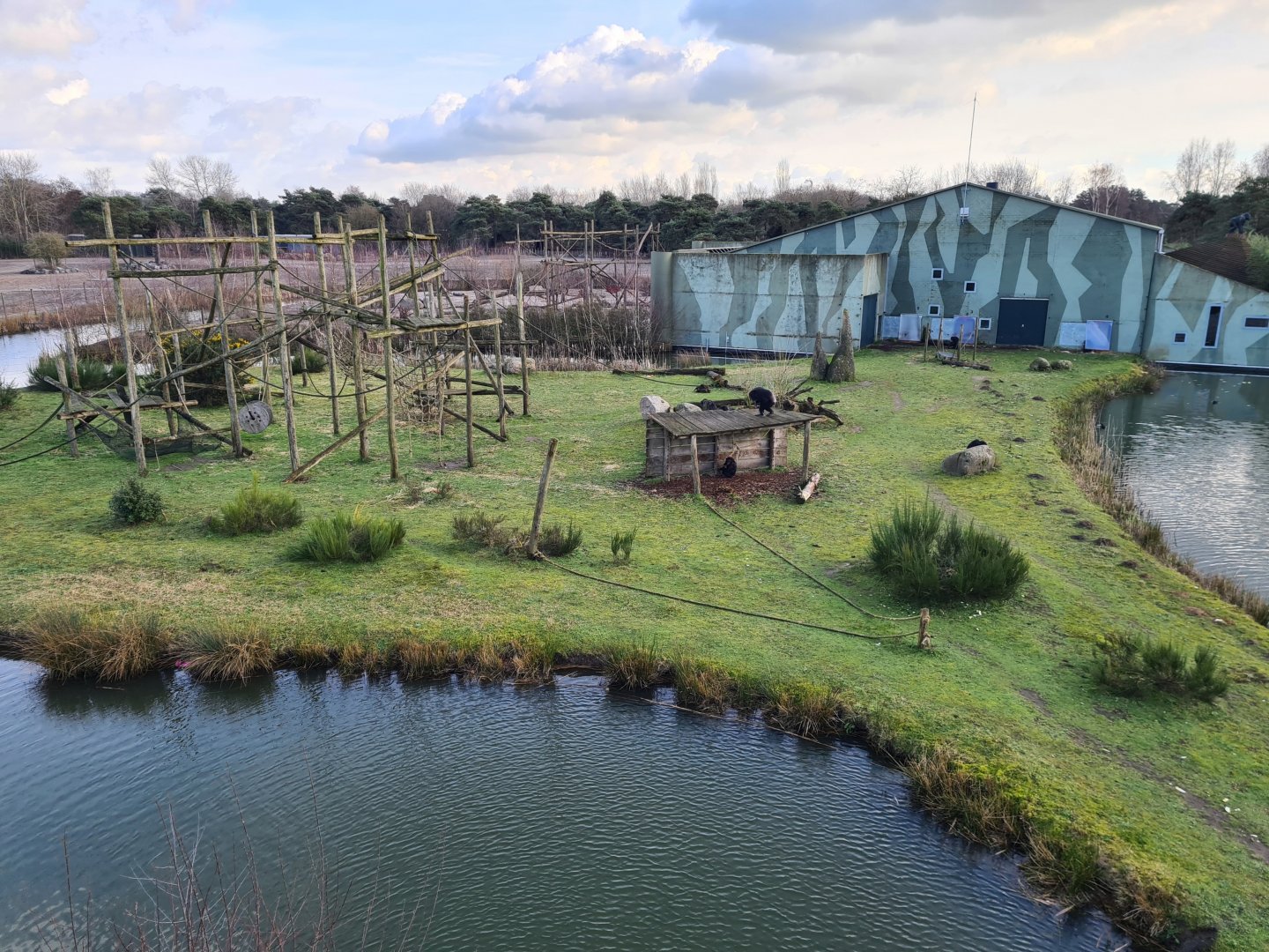 Chimpanzee enclosure - Left side