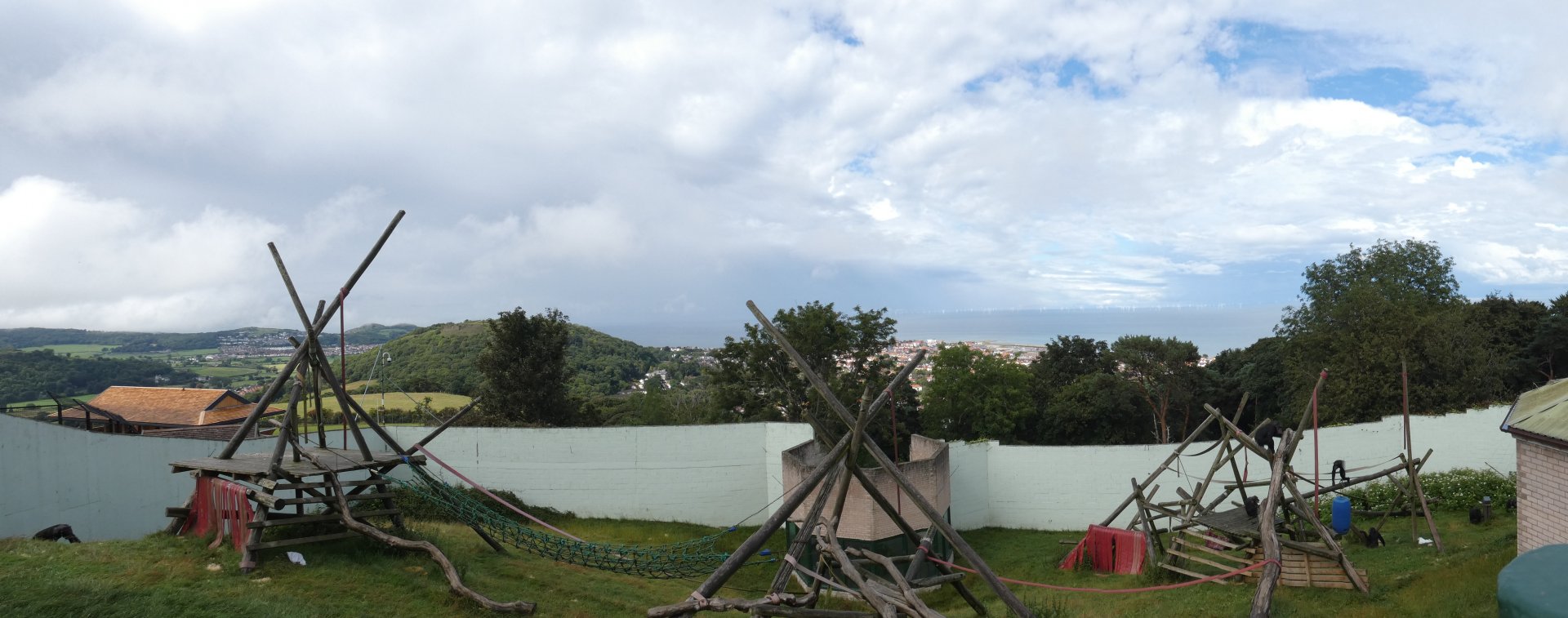 Chimpanzee enclosure panorama