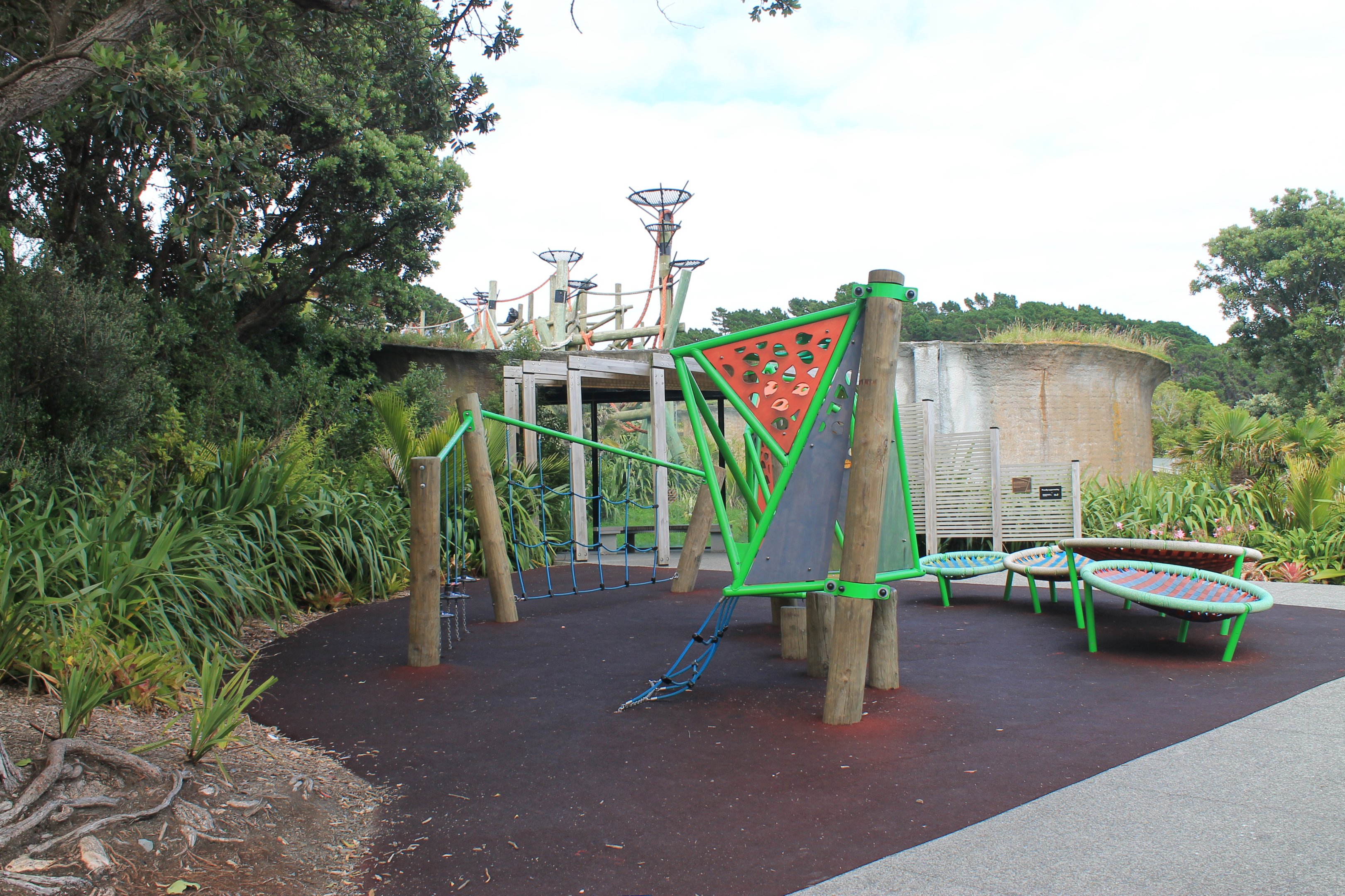 Chimpanzee enclosure with play area in front
