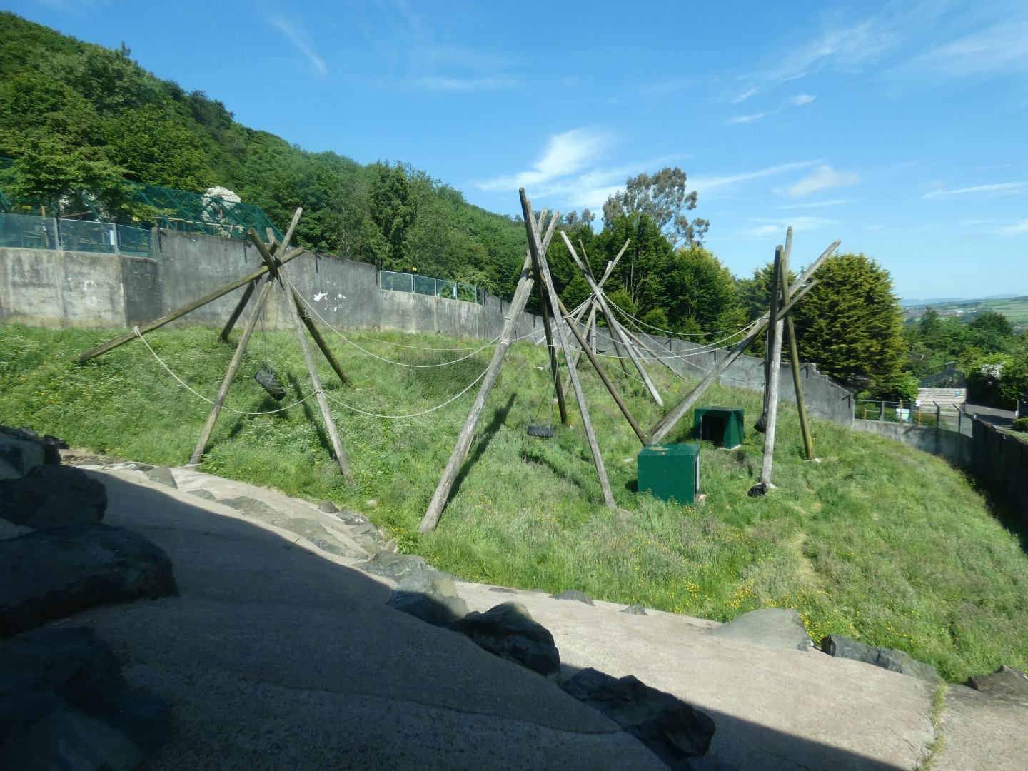 Chimpanzee outdoor enclosure