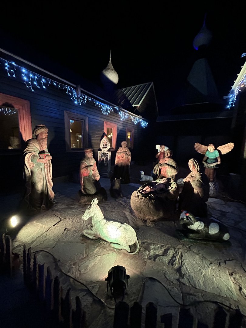 Christmas stall with all figures