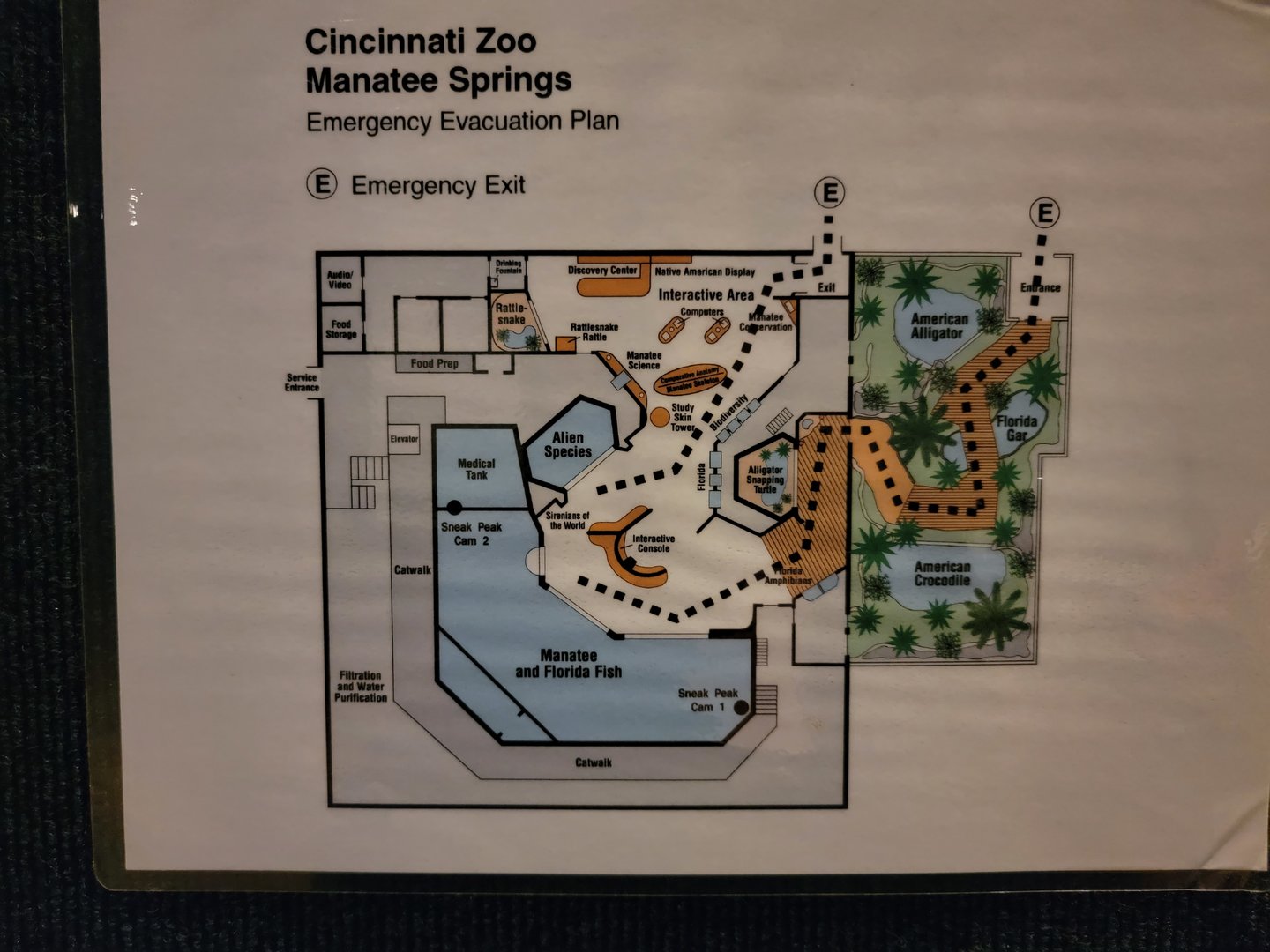 Cincinnati Zoo 5/22 - Manatee Springs, map