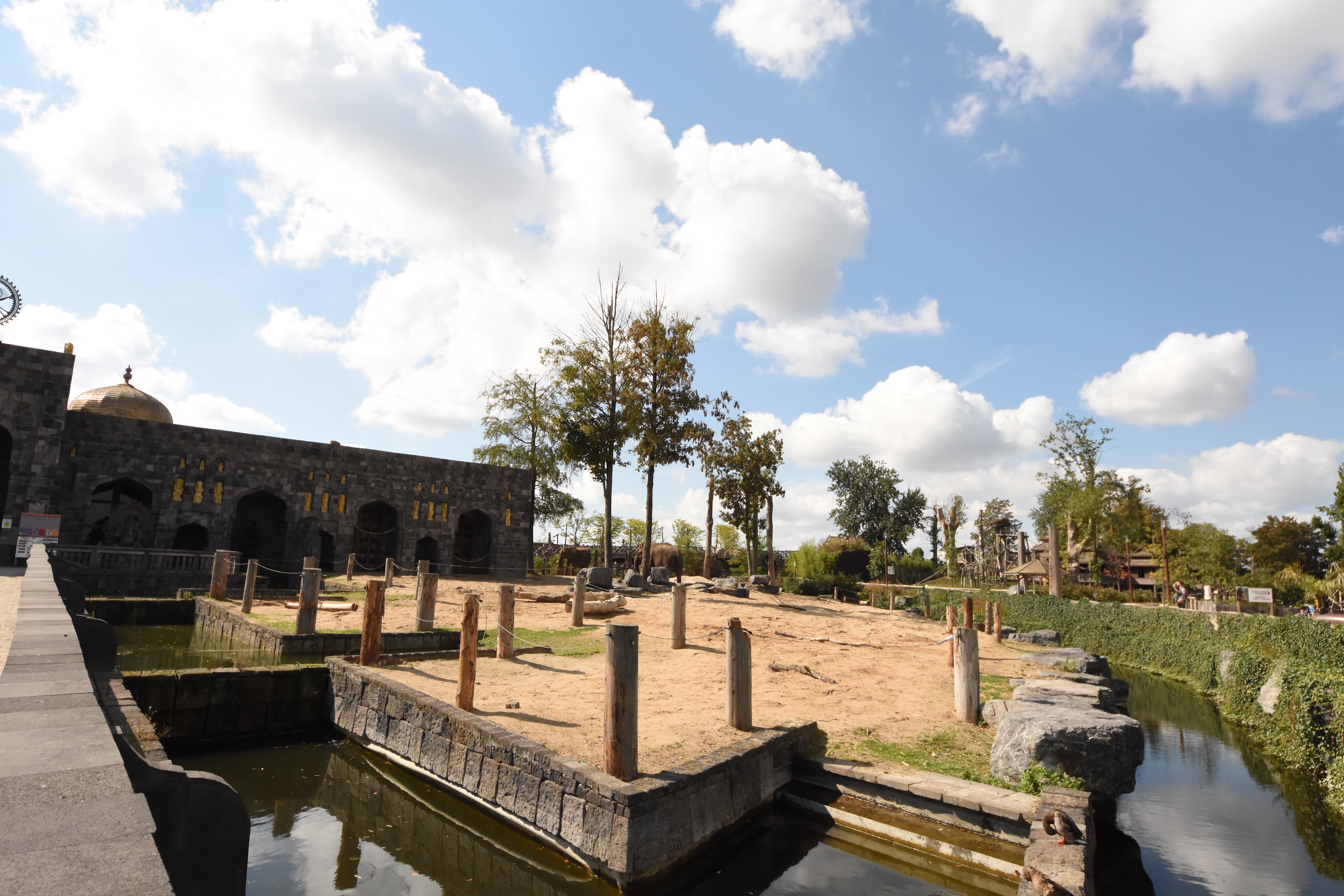 Circus elephant enclosure